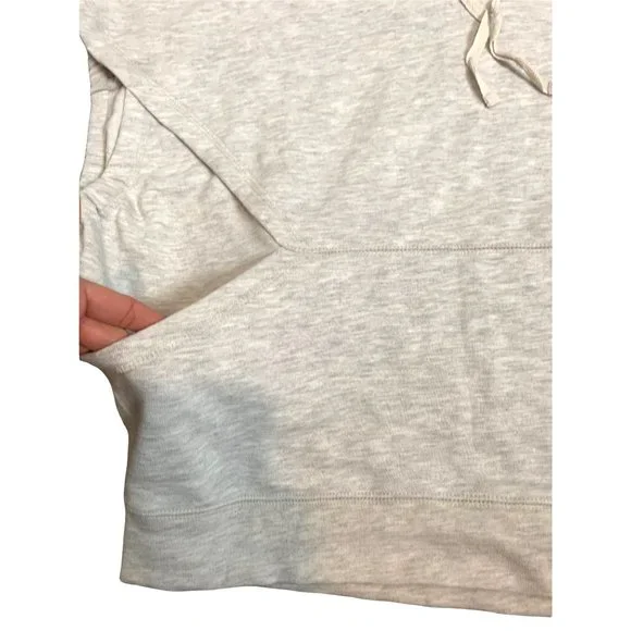 Jane + Delancey Light Gray Oversized Sleeveless 90's Style Hoodie Sweatshirt-Sma - Picture 4 of 13